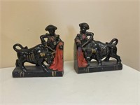 Bull Fighter Book Ends