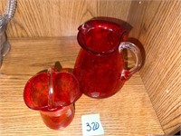 RED CRACKLE GLASS