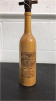 Vintage Wooden Wine Bottle Peppermill K8C