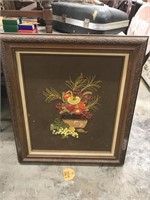 Large Framed Needlepoint Still Life