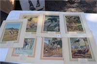 7 Prints Painted by Francis Lee Jaques