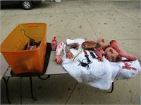 lot of misc body parts, rats, fake blood w/tote