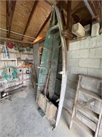 Vintage Wood Boat w/Oar 10ft-Needs Repair