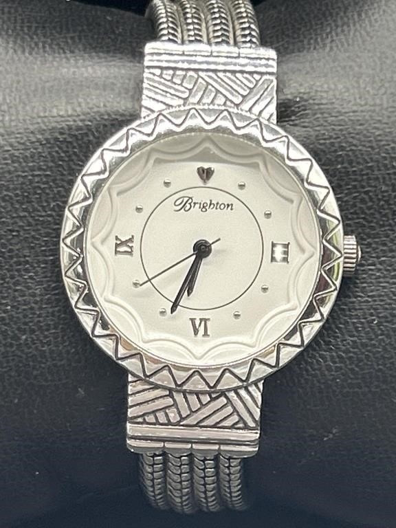 Brighton Acoma Silvertone Ladies Watch