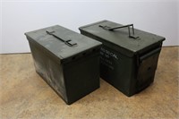 Two 50 Cal Ammo Cans