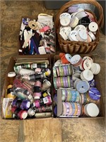 4 items, sewing supplies, zippers, ribbons,