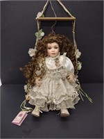 Goldenvale Collection "Swinging" Porcelain Doll