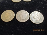 3 Indian Head Pennies-1890