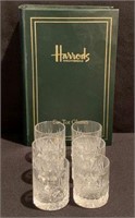Set of Harrod's Crystal Tot Glasses