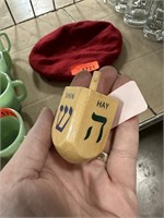 VTG WOOD JUDAICA DREIDEL DRADEL