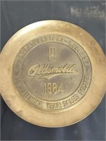 8 in brass Oldsmobile 1984 plaque