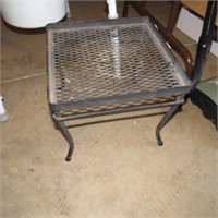 Vintage Mesh Metal Outdoor Side Table