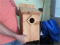 Large home made wooden birdhouse (2ft tall)