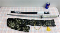 Japanese Sword with Sheath and Decorative Cover