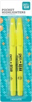 R5105  Pen+Gear Yellow Pocket Highlighters, 2 Coun