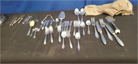 Lot of Silverware and Nut Crackers
