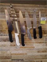6 knives with 16" magnetic bar holder see**