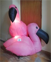 Large Inflatable Flamingos w/ Lights 5'8" Tall