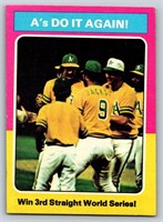 1975 Topps Baseball Lot of 4 World Series Cards