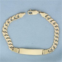 Italian Engravable ID or Medical Bracelet in 14k Y