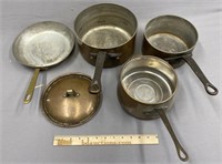 Vintage Copper Cookware French Waldow etc