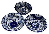 Blue & White Mexican Pottery