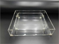 Plexi Glass Double Tray Dispay 7B3A