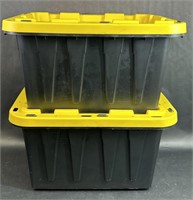 Two Heavy-Duty Storage Boxes with Lids