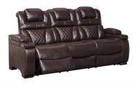 Ashley 754 PWR Dbl. Reclining Sofa w' Adj Headrest