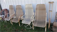 Set 4 All Metal Lawn Chairs