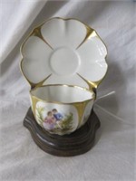 FRENCH STYLE PORCELAIN FIGURAL DEMITASSE CUP