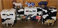 10 pc. Westland Cow Parade Figures with Boxes
