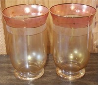 Pair Glass Vases