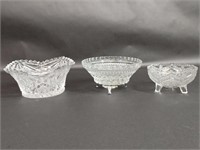 EAPG McKee Valtic Crystal Candy Dishes