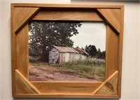 Old rusty barn framed picture