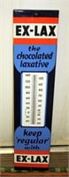 Vintage Ex-Lax Tin Sign w/Thermometer