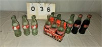 Vintage Glass Coca Cola Bottles - 3 Christmas