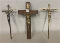 3 Crosses (2 Metal & 1 Wooden)