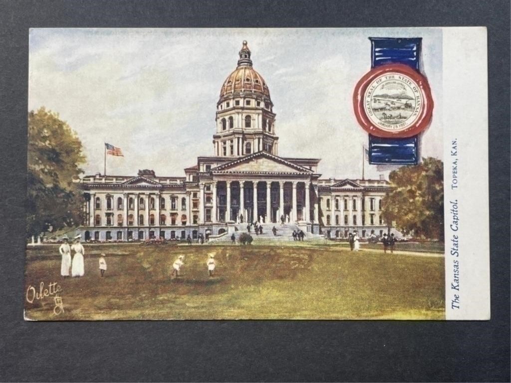 Vintage Kansas State Capitol Postcard