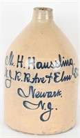 M H HAUSSLING NEWARK NJ 2 GALLON STONEWARE JUG