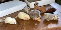 Vintage Miniature Animal Fur Animal Figures: