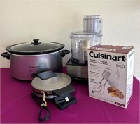 Cuisinart Food Processor, Waffle Maker +++