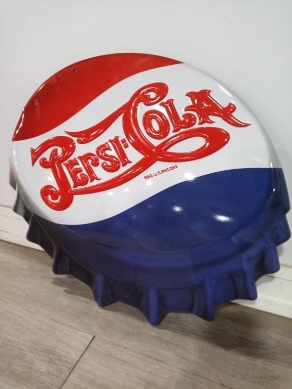 3D Embossed Pepsi Bottle Cap Sign