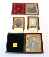 Lot, 4 dags and ambrotypes including one of
