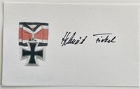 WW2 Oberleutnant Helmut Fickel signature cut