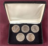 5 Presidential Commemorative Medals From