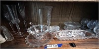 Glassware including: Ash Trays, S&P, Stemware, etc