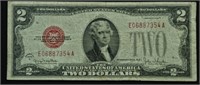 1928 TWO DOLLAR RED SEAL VF