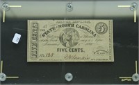 1863 N CAROLINA 5 CENTS VF