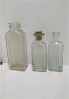 antique bottles, Dr Ellis, Waveset, shoe dressing